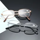 Классические металлические пресбиопические очки для мужчин и женщин Мужские Простые полимерные очки однотонные очки с защитой от синего света в стиле ретро