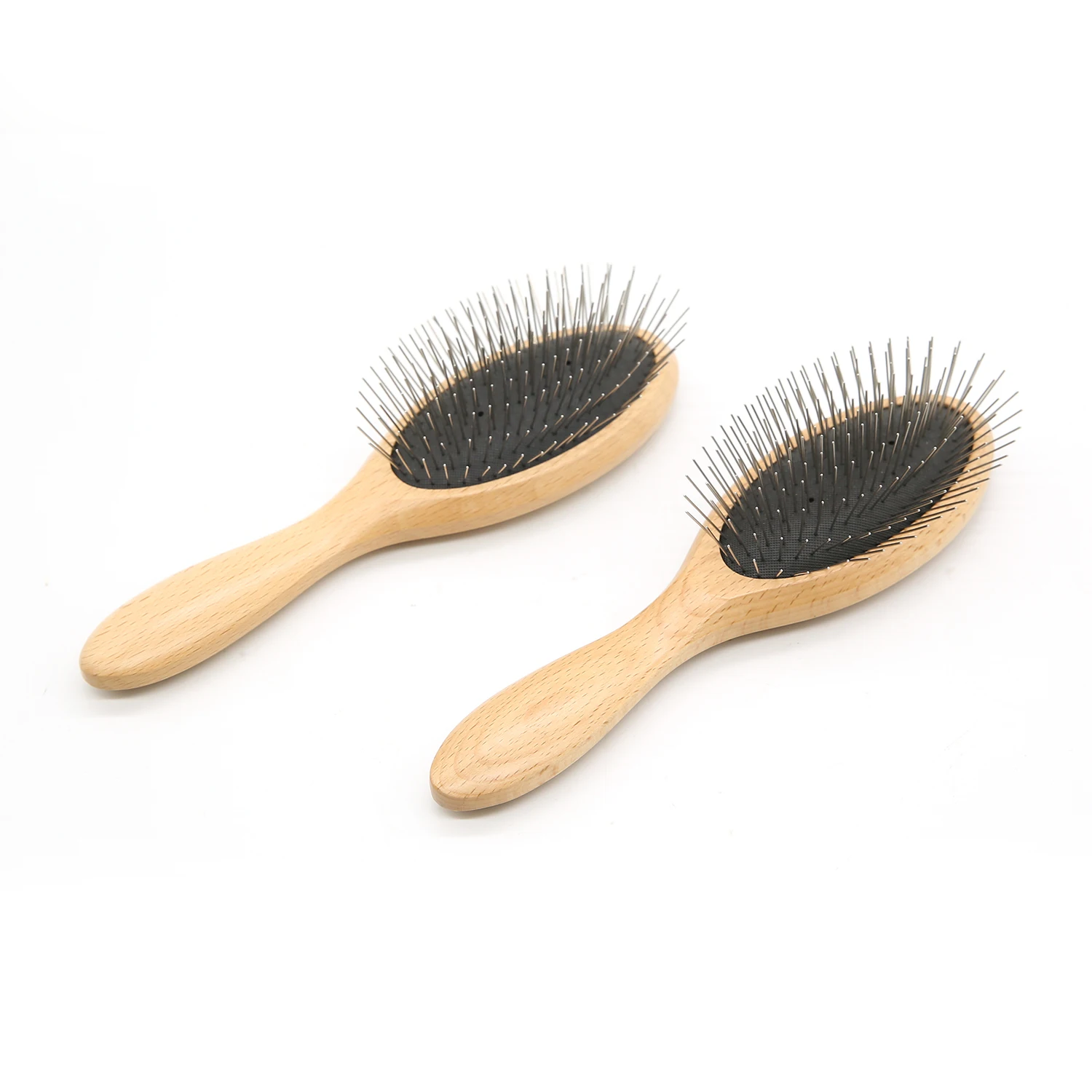 

Dog Pin Brush,Dog & Cat Grooming Brush with Bamboo Handle for All Dog Breeds & All Coat Types