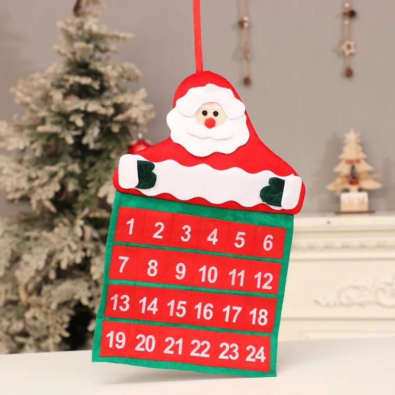 Santa Claus Calendars Christmas Decorations Calendar Hotel Lobby Family Pendant | Дом и сад