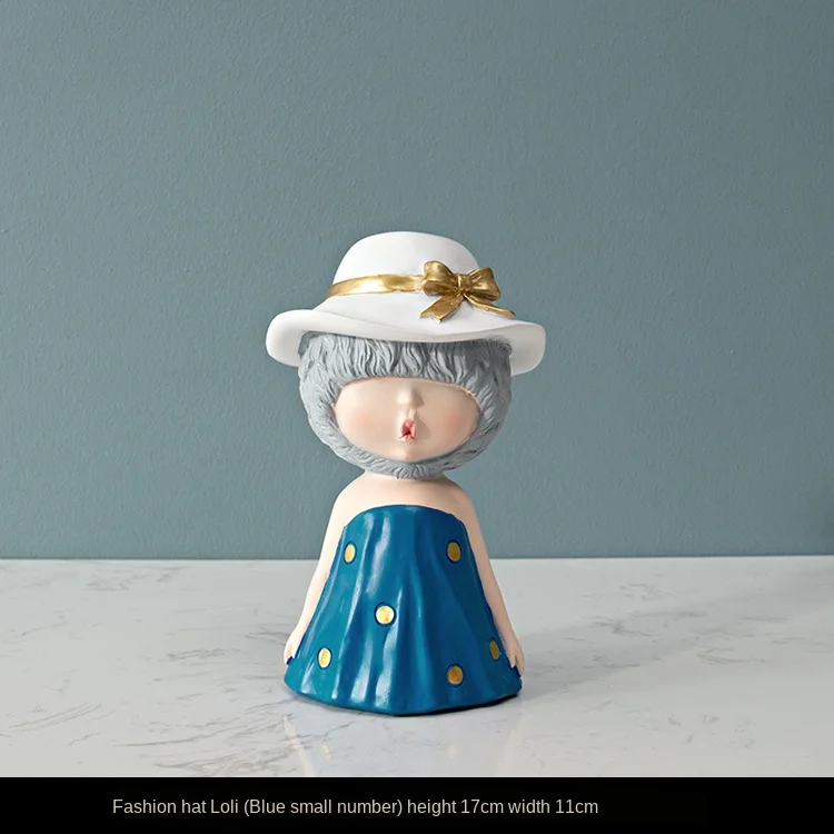 

Angel Cute Girl Ornaments Home Desktop Resin Decoration Minimalist Cute Kissing and Lucky Best Gift