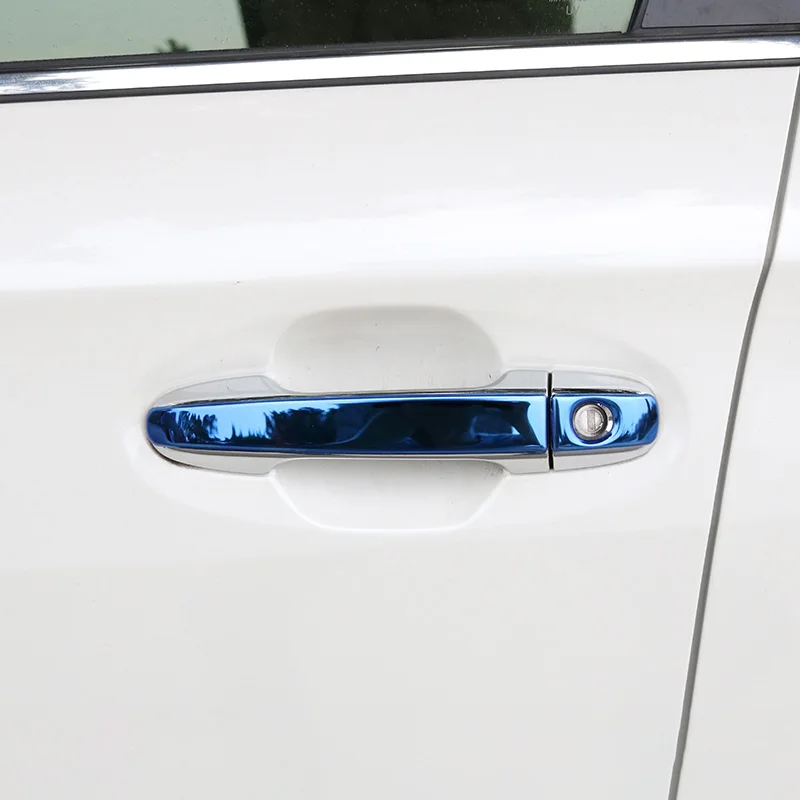 

4 Pcs Car Door Bowl Protective Chrome Protective Sticker Door Handle Cover Trim For Subaru XV Crosstrek GT 2018-2021 Car Accesso
