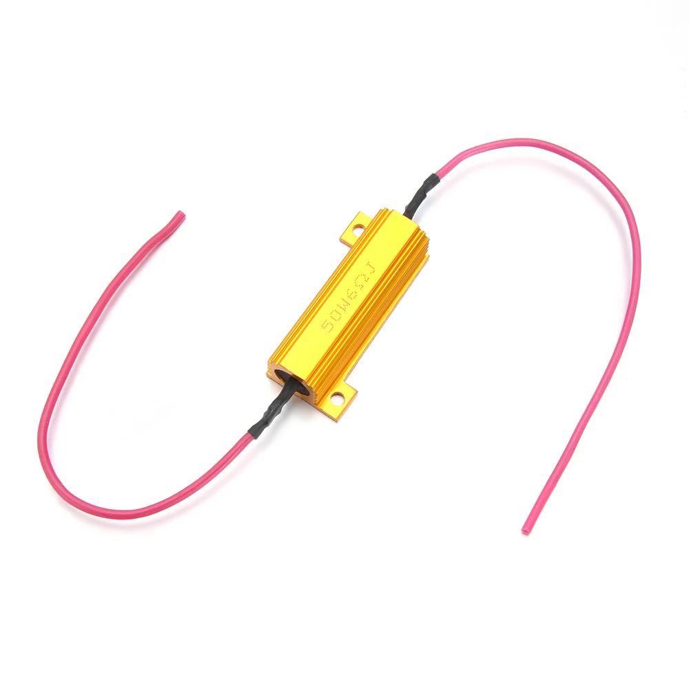 Newest 50W 6 ohm Load Resistor Fix LED Bulb Fast Hyper Flash Turn Signal Blink Error Wiring Resistance Car Accessories | Автомобили и
