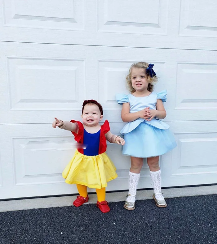 Детское платье принцессы с рукавами крылышками и галстуком бабочкой для девочек