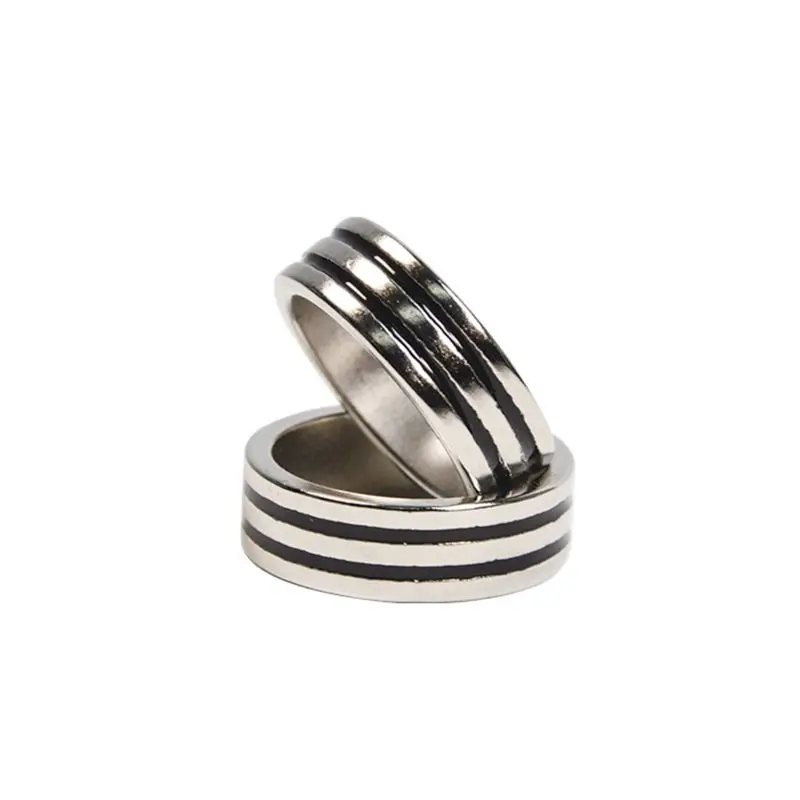 

Black Two Circle Pk Ring Magic Tricks Strong Magnetic Magnet Ring Coin Finger