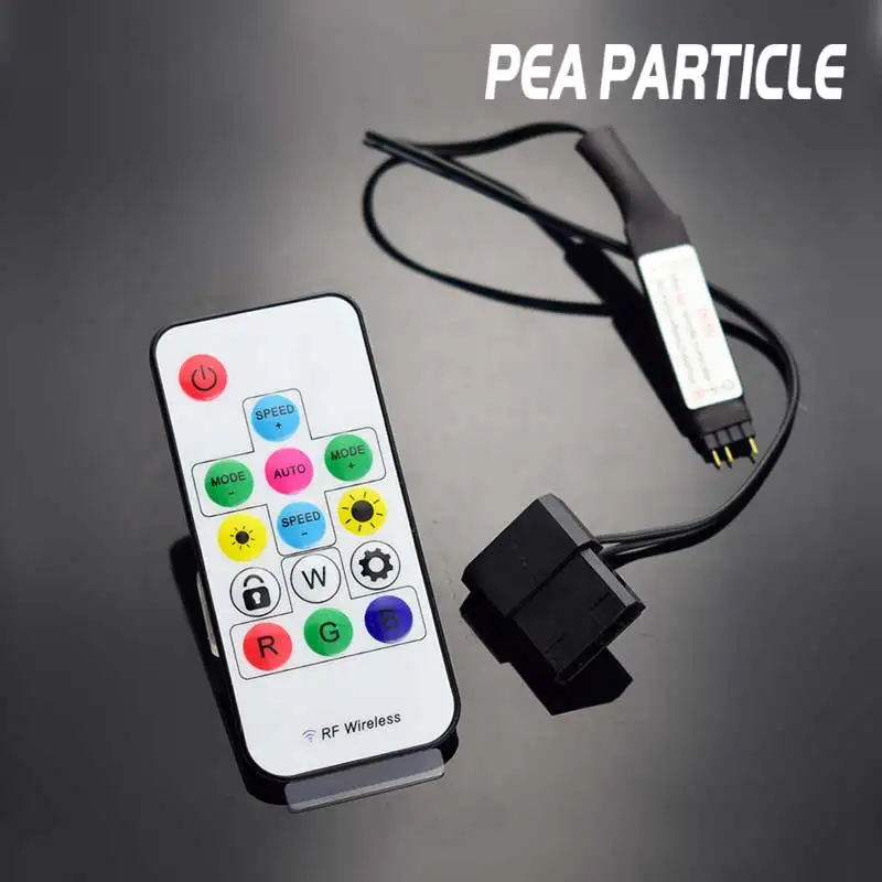 

Pea Particle light RGB remote control 12V 4pin/5v 3pin lighting Controller 4D interface from motherboard RGB port to power suppl