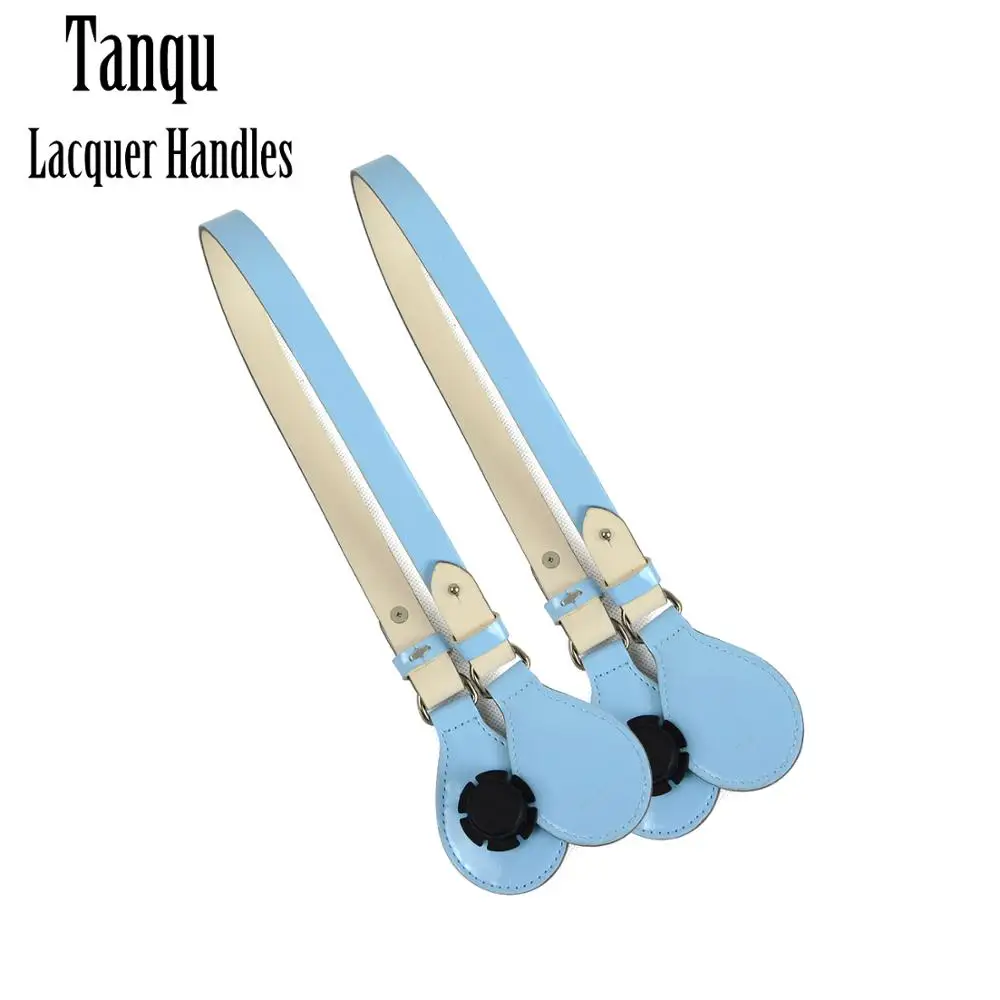 Новые Длинные Короткие плоские ручки TANQU с наконечником для Obag лаковая ручка из
