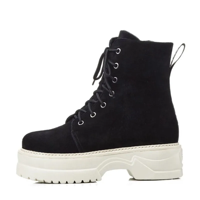 Женские мотоциклетные ботильоны на толстой подошве размеры 34 39|Женские