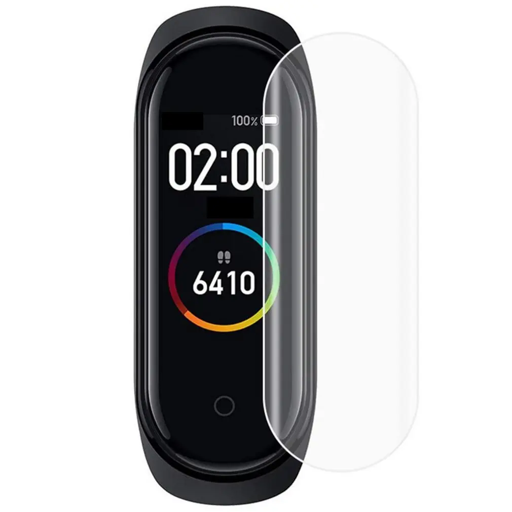 Красочные mi band 4 аксессуары pulseira mi band 4 ремешок сменный силиконовый ремешок для xiaomi mi4 умный Браслет - Цвет: HD film 1pcs