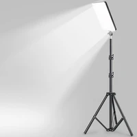 video fill light lamp panel photography lighting led 2700k 5700k eu plug for live stream photo studio with tripod stand long arm