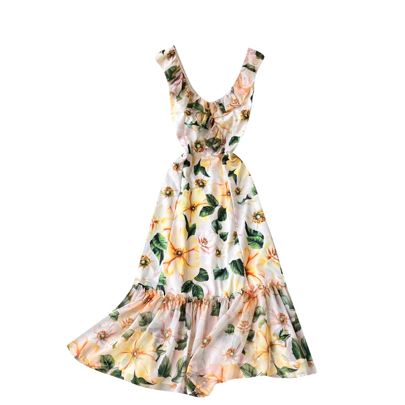 

of spring holiday dress style new sweet agaric edge v-neck long falbala of design and color of cultivate morality