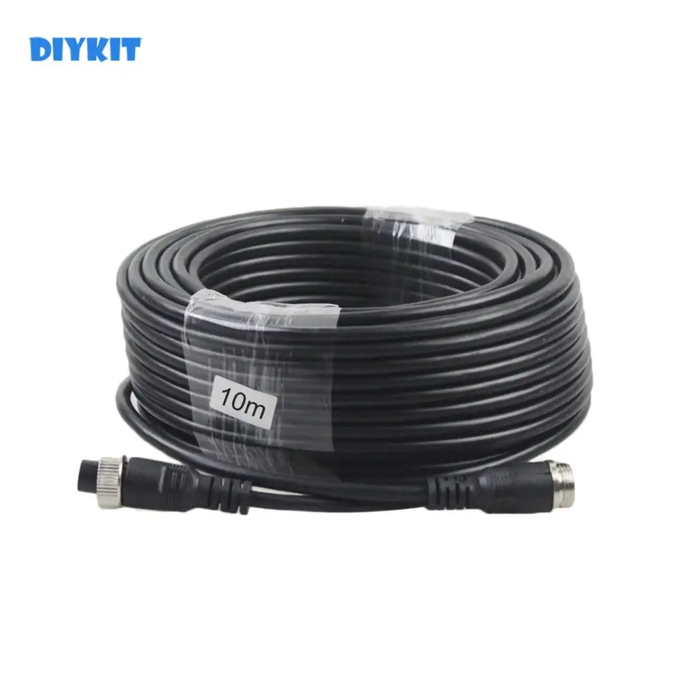

DIYKIT 10 Meters / 33 Feet Waterproof 4pin Extension Cord Power / Video / Signal Cable For Bus / Truck / Car Reversing System