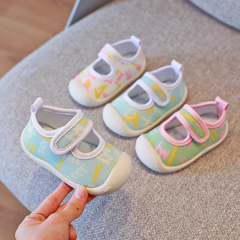 

Baby Canvas Shoes Breathable Woven Toddler First Walkers Indoor Soft Bottom Sneakers Kids Casual Loafers SCW017