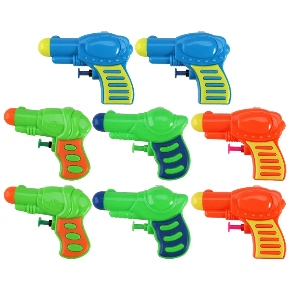 

8 шт. забавных водяных пистолетов, игрушечные Водяные Пистолеты, игрушки для стрельбы, дети играют в воду (случайный стиль)