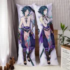 Декоративная мультяшная кавайная Подушка Аниме игра Genshin Impact Dakimakura длинное обнимающее тело Otaku чехол Постельное Белье для сна