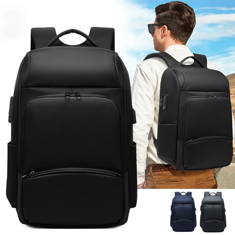 

Large Capacity USB Charging Backpack Men Business Bag Anti-theft 17 inch Laptop Pack Travel School mochila Rucksack Plecak