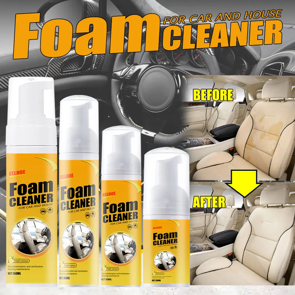 Multi-purpose Foam Cleaner Spray Car Interior Anti-Aging Protection Home Cleaning Lemon Scented | Дом и сад