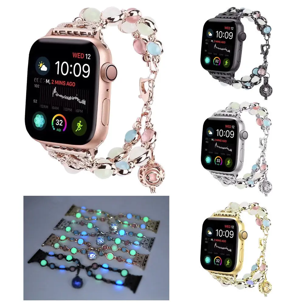 Ремешок для Apple Watch серии 1 2 3 4 светящийся сменный ремешок для часов Ремешок для Apple iWatch 38 мм 42 мм 40 мм 44 мм