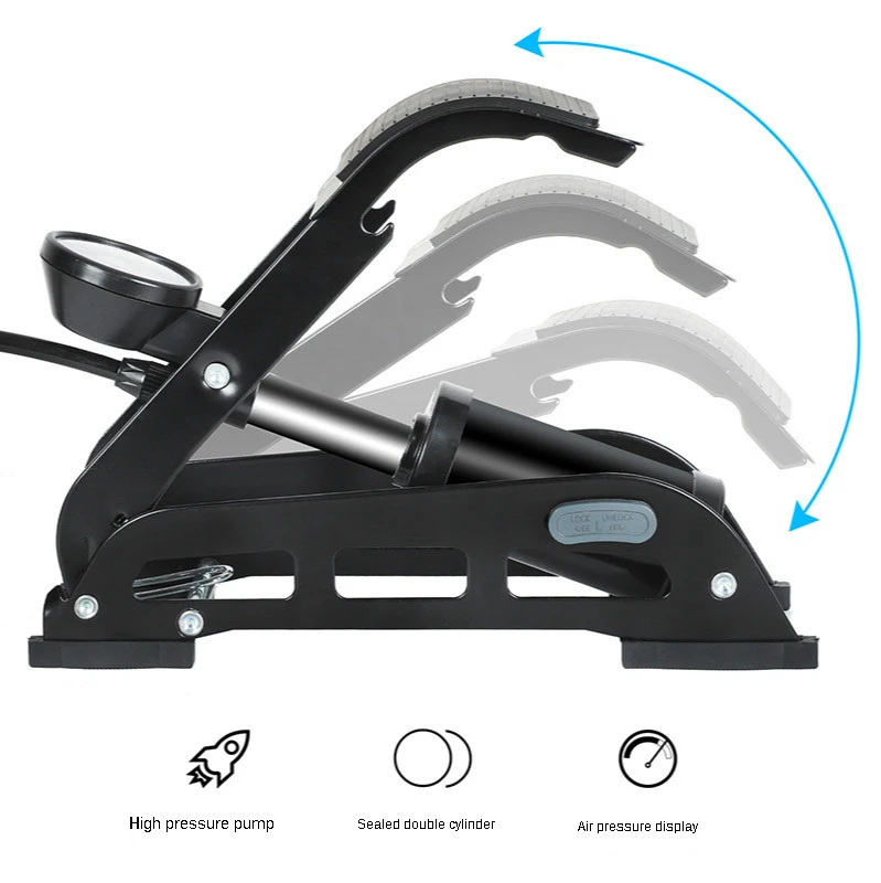 Велосипедный насос высокого давления одноцилиндровый Педальный воздушный для