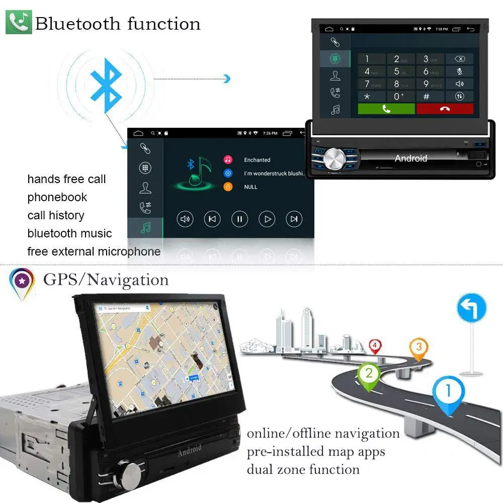 Универсальный автомобильный радиоприемник 1Din ОЗУ 2 Гб Android 9 0 сенсорный экран 1080P