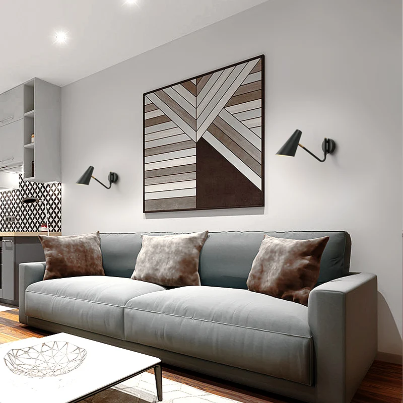 

Industrial Adjustable with switch Wall Lamp Creative Reading Bedside Vintage Retro Led E27 Wall Lights Fexible Black Gold WF