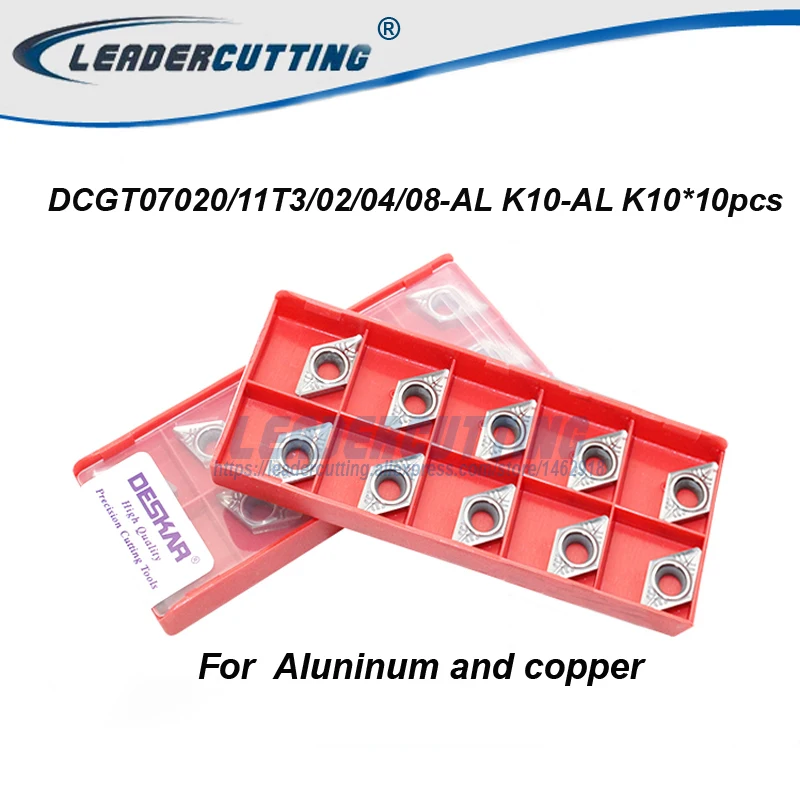 DCGT070202 DCGT070204 DCGT11T302 DCGT11T304 DCGT11T308 AL K10 * 10 шт.|Токарный инструмент| |