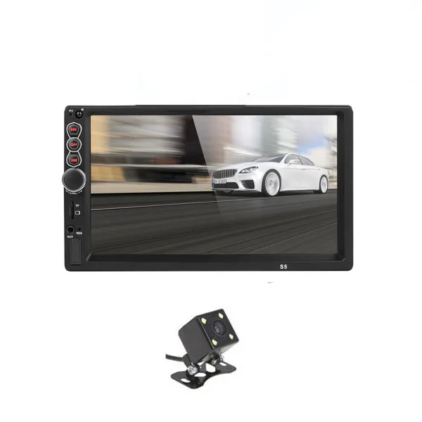B 2 Din 7 дюймов ЖК сенсорный экран Авторадио Авто радио плеер Поддержка bluetooth Камера просмотра автомобиля аудио 2din Автомагнитола 7028 - Цвет: B