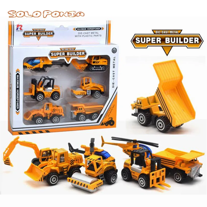 Модель автомобиля-экскаватора 6 шт. литые из сплава металла | Игрушки и хобби