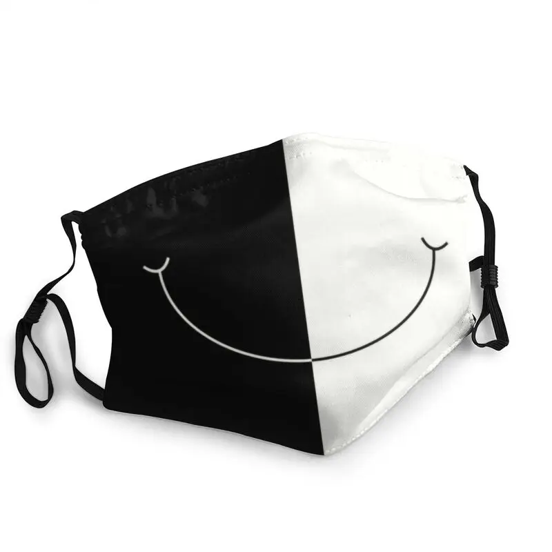 

Two Tone Smile Smiley Mask Dustproof Washable Face Mask Protection Cover Men Respirator Mouth-Muffle
