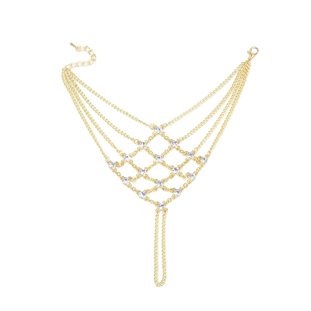 1 шт Золотая ручная цепь Прочный Повседневный Элегантный Шикарный сплав горный