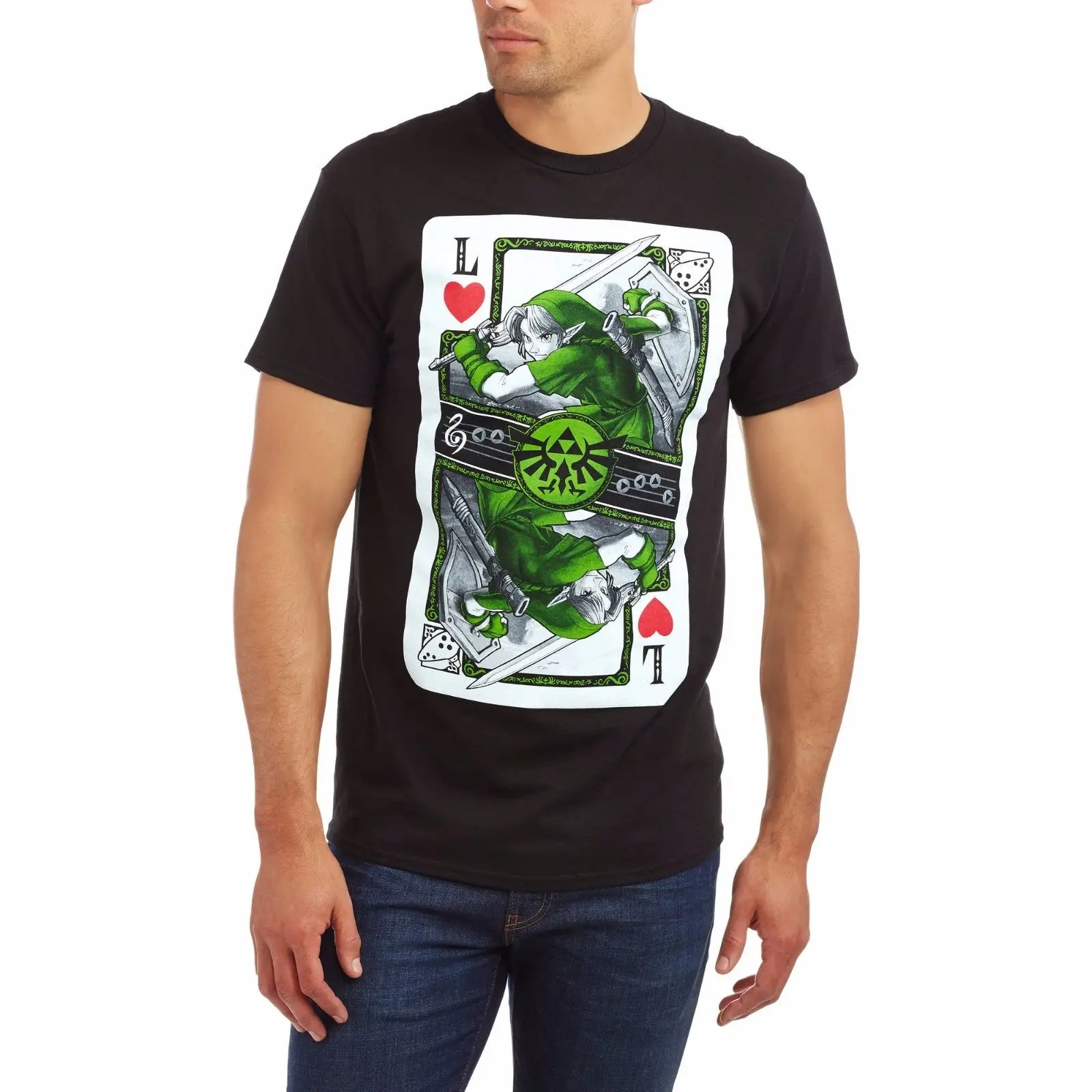 Легенда о Зельде ссылка игральная карта Мужская Футболка L XL 5XL 100% хлопок короткий