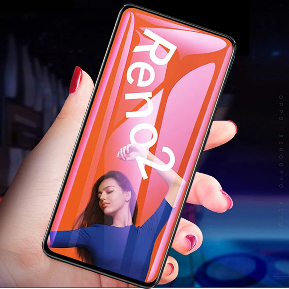 6D закаленное стекло для OPPO Reno 2Z 2 Reno2 Z Защитное экрана полное покрытие Realme 5 Pro X Q C2 A9