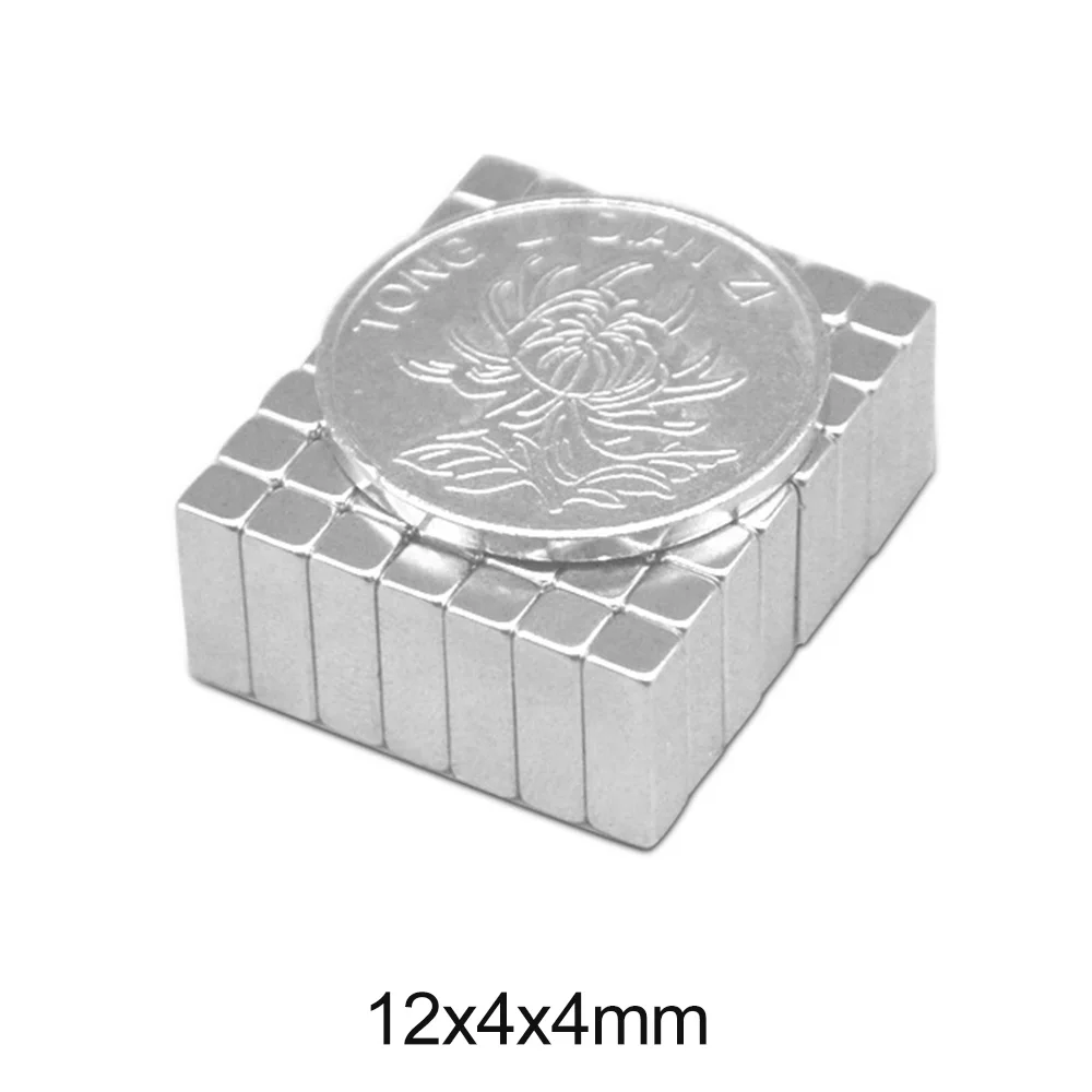 

20~300PCS 12x4x4 Rare Earth Magnet 12mm*4mm Block Neodymium Magnet 12x4x4mm N35 12*4*4 Permanent Magnets Sheet electro magnetics