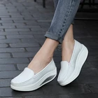2020 г. Туфли-качалки женская обувь Демисезонная обувь для медсестры Белая обувь на танкетке и платформе туфли для путешествий черные тонкие туфли