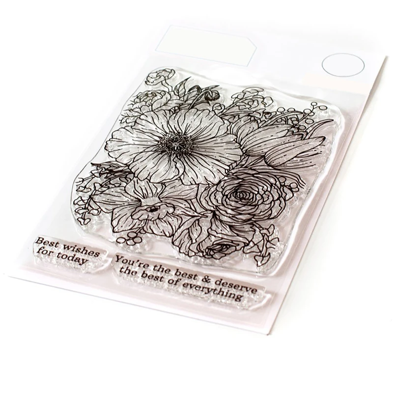 Новинка 2021 прозрачные штампы с изображением цветов Лучшее из всего