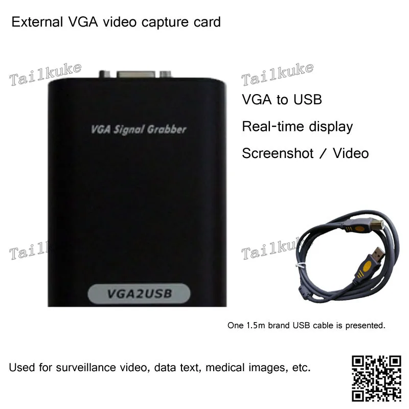 VGA2USB внешняя VGA Карта видеозахвата компьютерный монитор USB карта захвата данных
