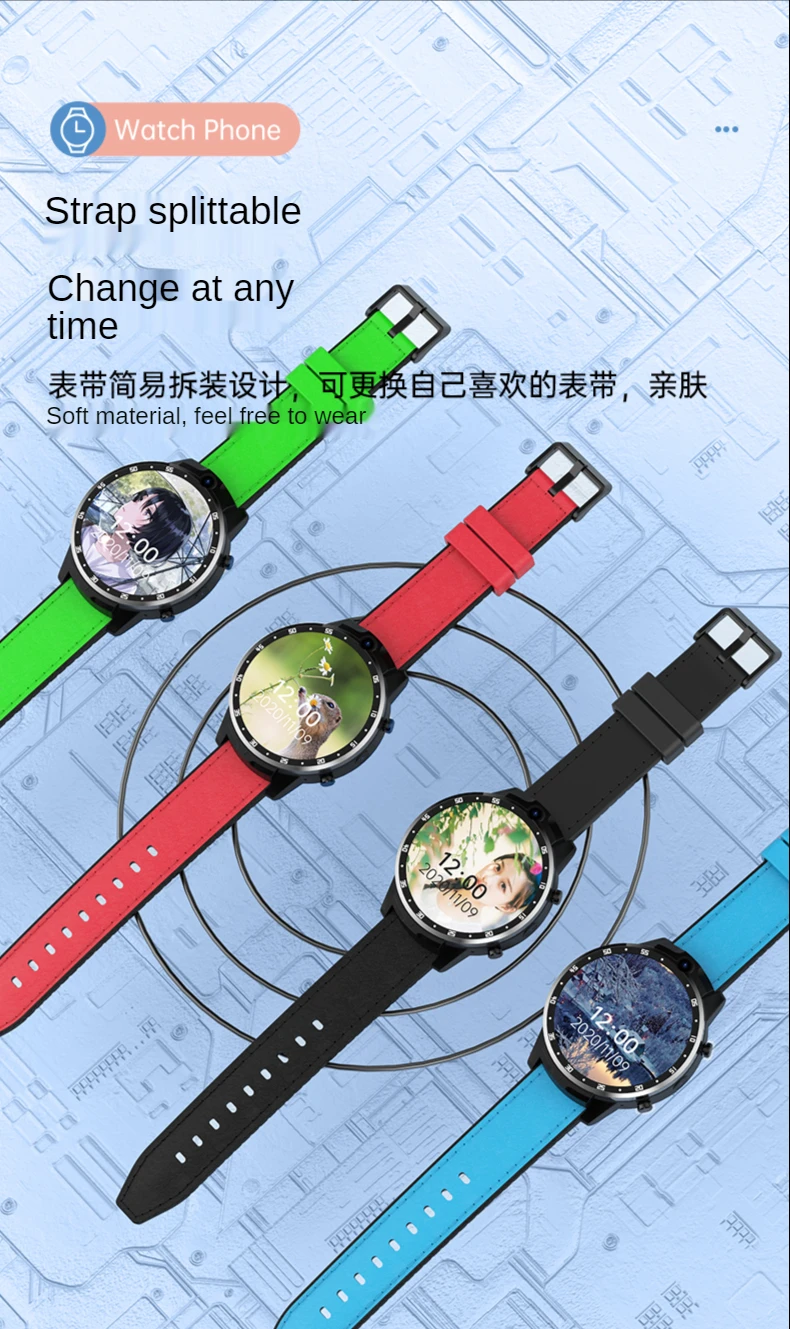 X600 smart watch mobile phone 4G+128GB AI face recognition massive application APP can be downloaded 4G full Netcom Dial Call