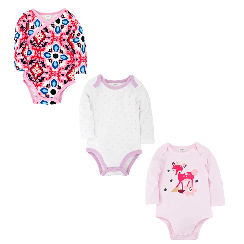 

Honeyzone Fashion Ropa Para Bebe Infant Full Sleeve Baby Girl Clothes Pink Flora Romper Baby Toddler Roupas Cartoon Deer Outfit