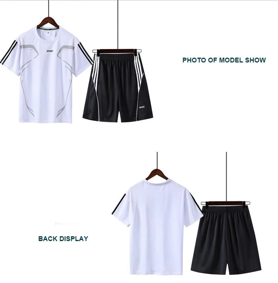 

Brand men's sportswear suit GYM fitness clothing football training set jersey jogging men's suit running sportswear sports suit