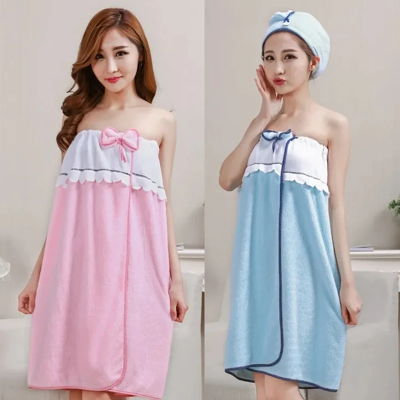 

Bath Towels Women Can Wear, Can Be Wrapped In A Variety Of Wraps, Household Absorbent And Quick-Drying Cute Large Towels