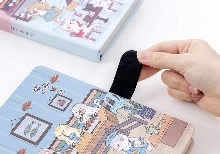 Kawaii записная книжка с магнитной пряжкой, записная книжка с милым котом, дневник с пулями, кавайные записные книжки, кавайные канцелярские школьные принадлежности