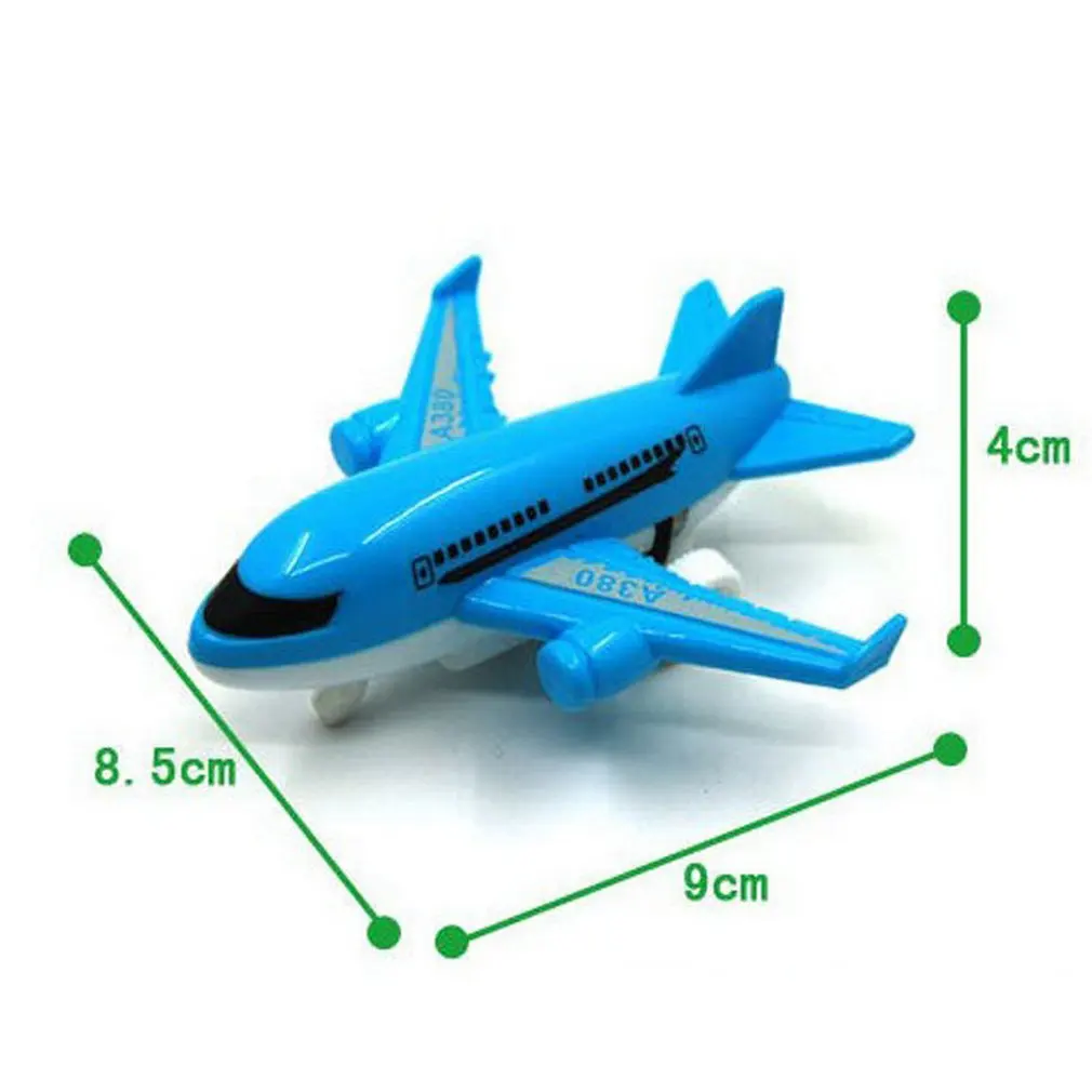 

2 Pcs Pull Back Gliding Aircraft Mini Diecasts Plastic Model Aircraft Infant Toy For Children Random Color 4 Style A380