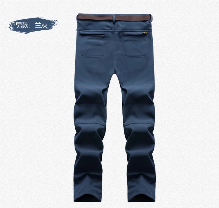 Уличные Мягкие штаны мужские и женские Зимние флисовые теплые походные брюки