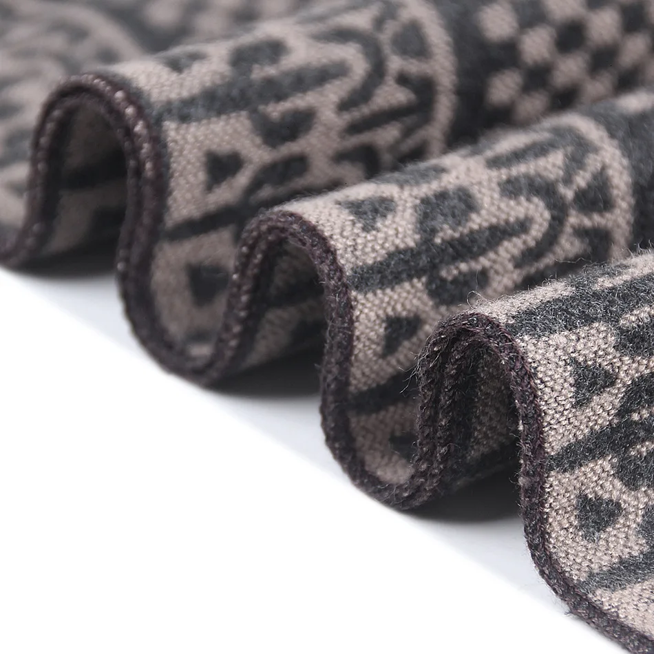 Классический деловой маленький клетчатый мужской шарф с имитацией кашемира