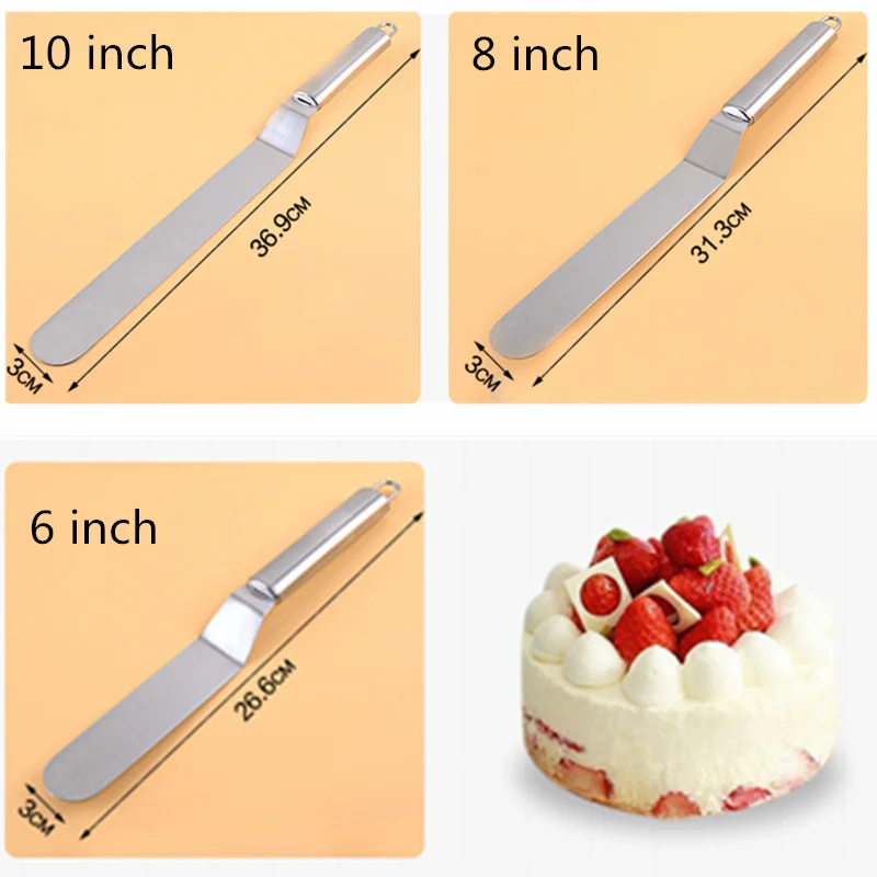 

6inch Cake Decorating Tools Stainless Steel Baking & Pastry Tools Portable Cream Spatula Cake Butter Accessories Kitchen Gadgets