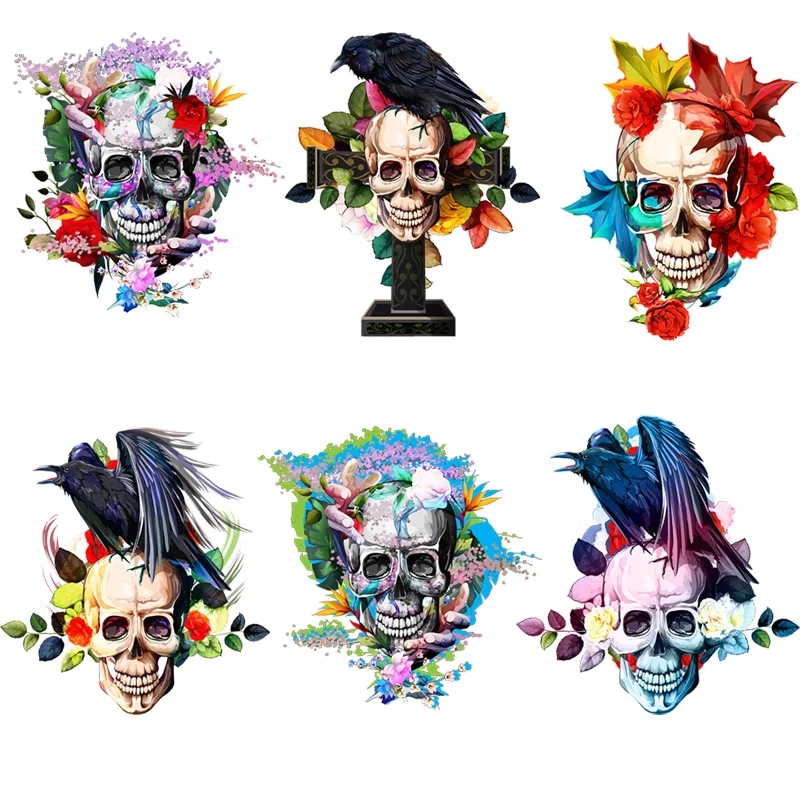 

Iron On patches for T-shirt decoration thermal transfer cool punk style men's clothes DIY accessories can be washed