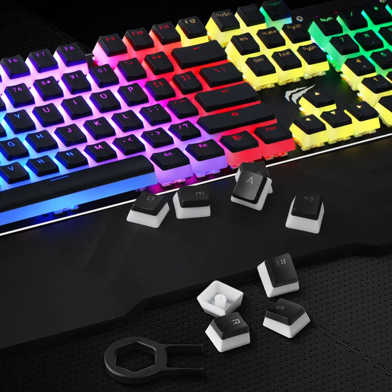 Havit PBT Pudding Keycaps для механической клавиатуры с двойной подсветкой пульверизатором