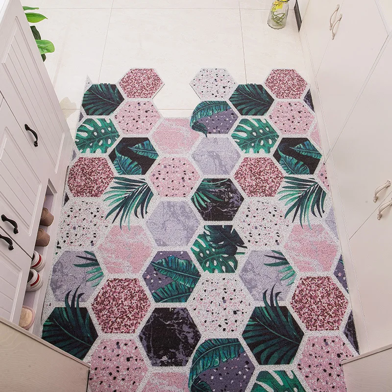 eastern european style doormat anti slip pvc silk loop door mat entrance rubbing carpet kitchen mat custom irregular shape rug free global shipping