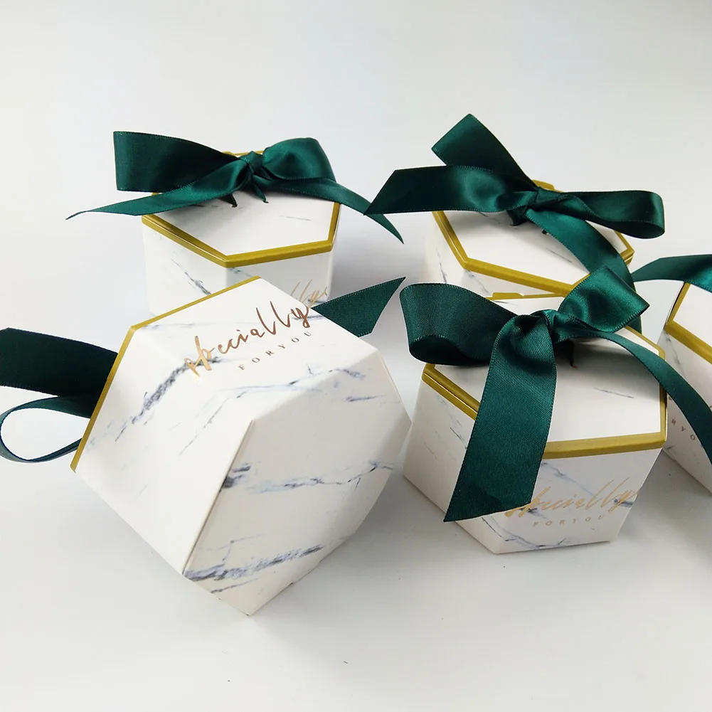 Новые Креативные Свадебные коробки для конфет в мраморном стиле Подарочная