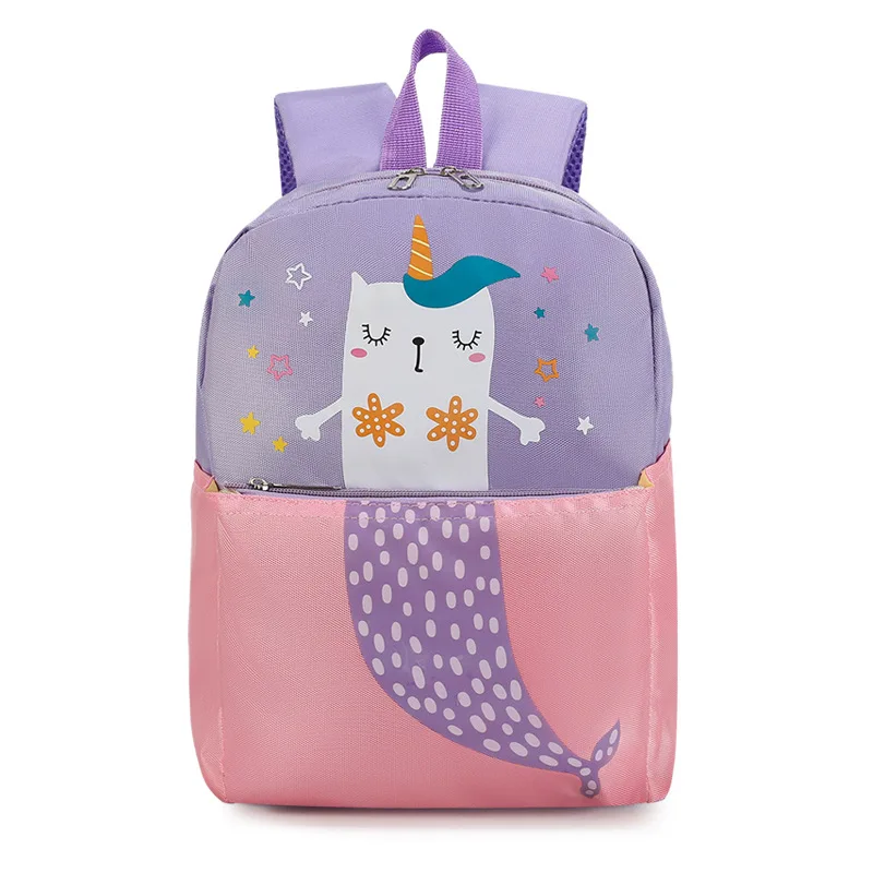 New 2021 Kindergarten Children's Schoolbag Boys Girls Cute Animal Prints  Breathable Burden Reduction Cartoon zipper Backpack