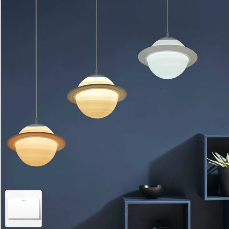 chandelier 15cm Лампа Сатурна 3D печать ночной Светильник СВЕТОДИОДНЫЙ 16 цветов Пульт дистанционного управления для спальни настольная декоративная лампа подарок на день рождения - Испускаемый цвет: chandelier 15cm
